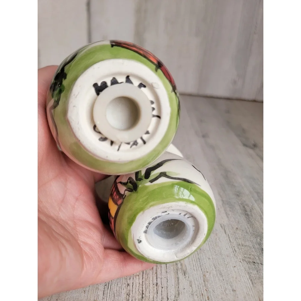 Nevis vintage salt pepper shaker house landscape ceramic set kitchen